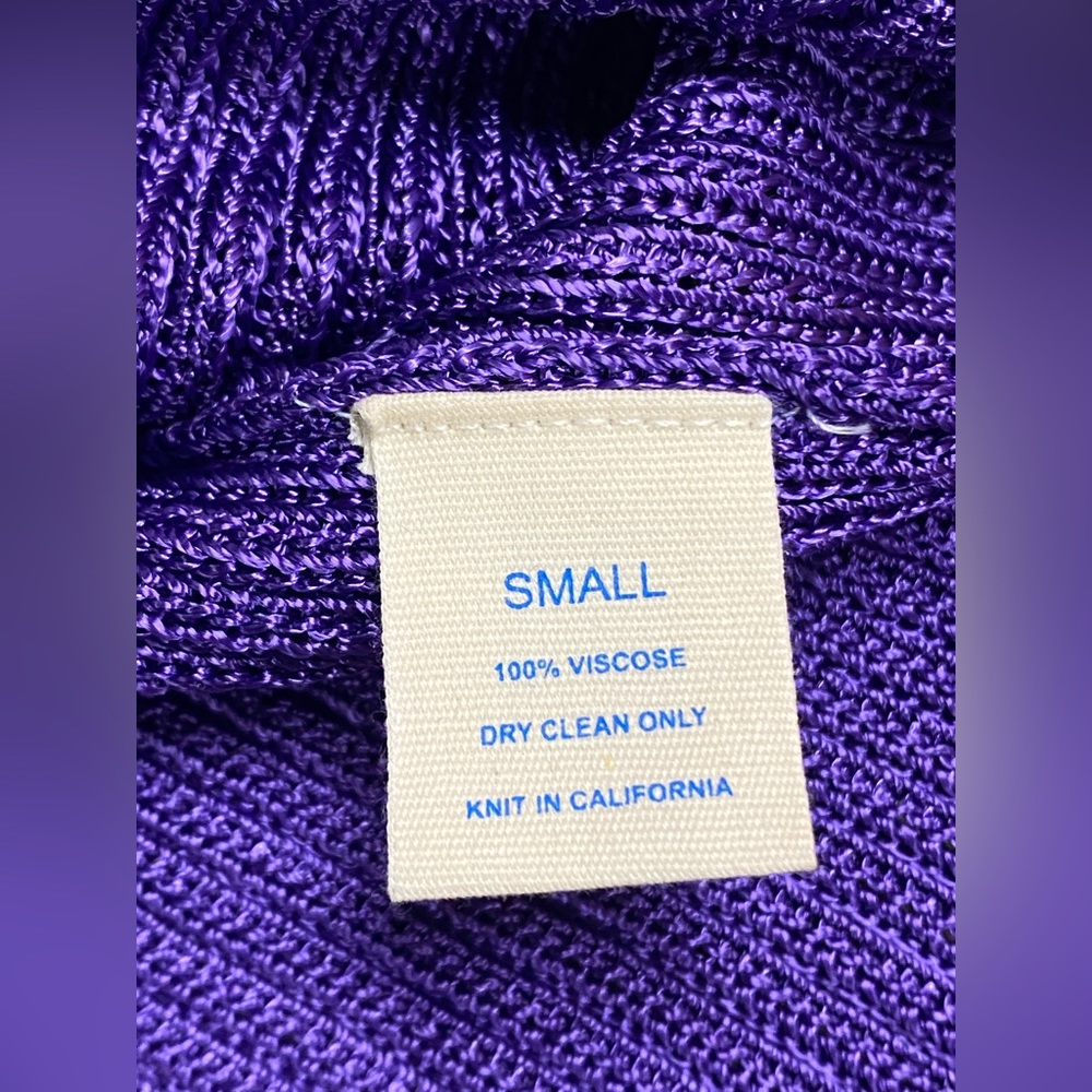 Purple Ribbed Women's Cardigan - Picture 8 of 10